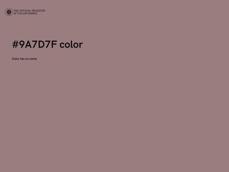#9A7D7F color image