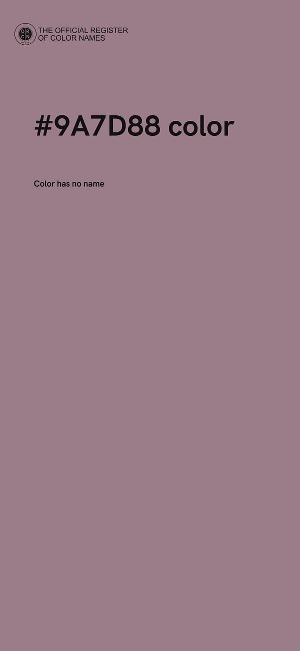 #9A7D88 color image
