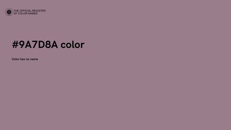 #9A7D8A color image