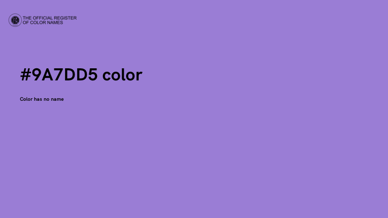 #9A7DD5 color image