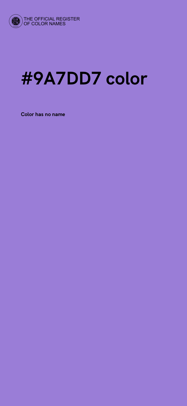 #9A7DD7 color image