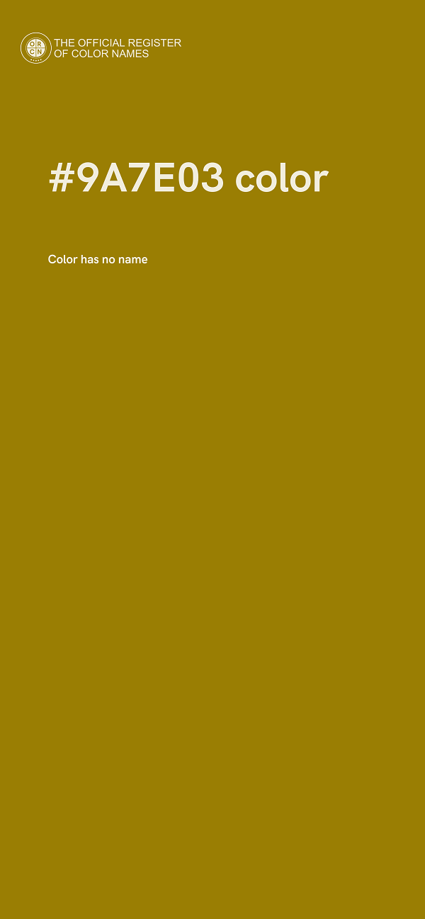 #9A7E03 color image