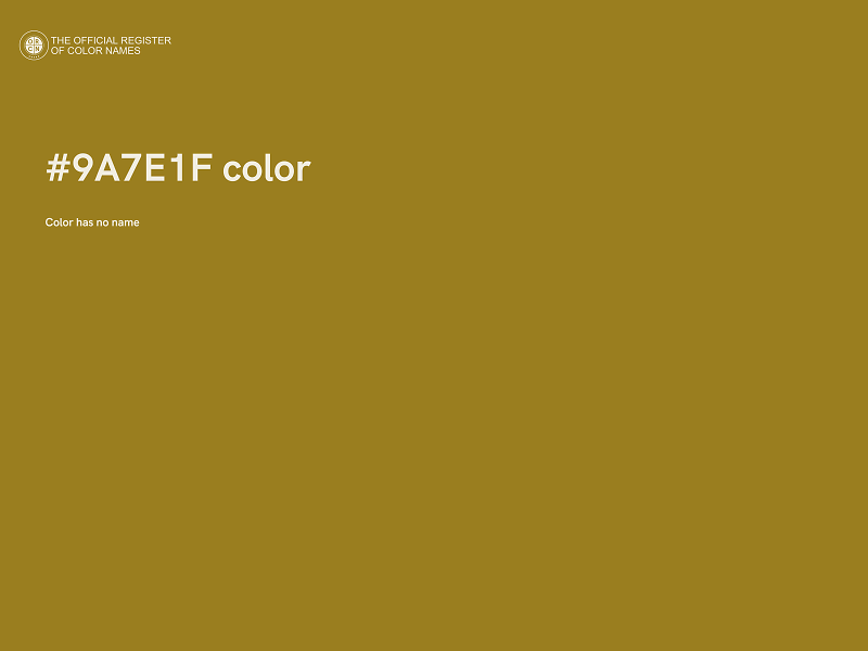 #9A7E1F color image