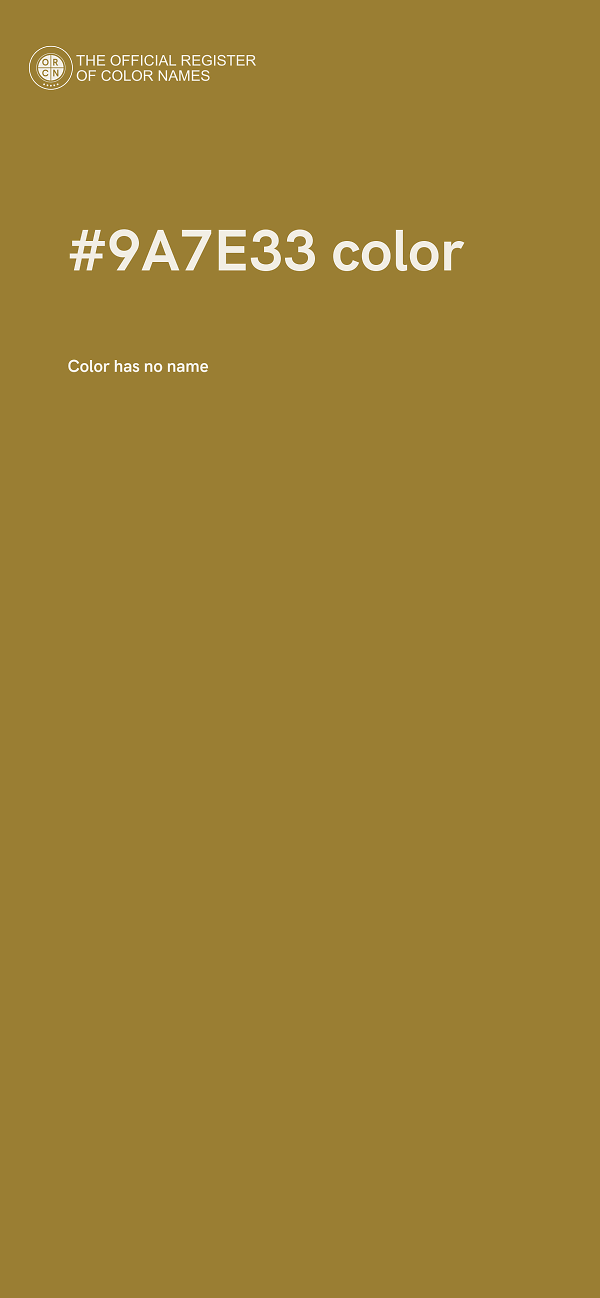 #9A7E33 color image