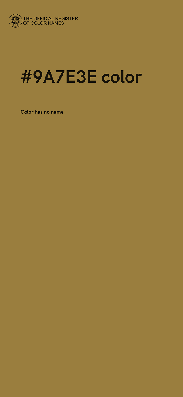 #9A7E3E color image