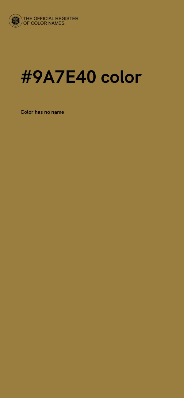 #9A7E40 color image