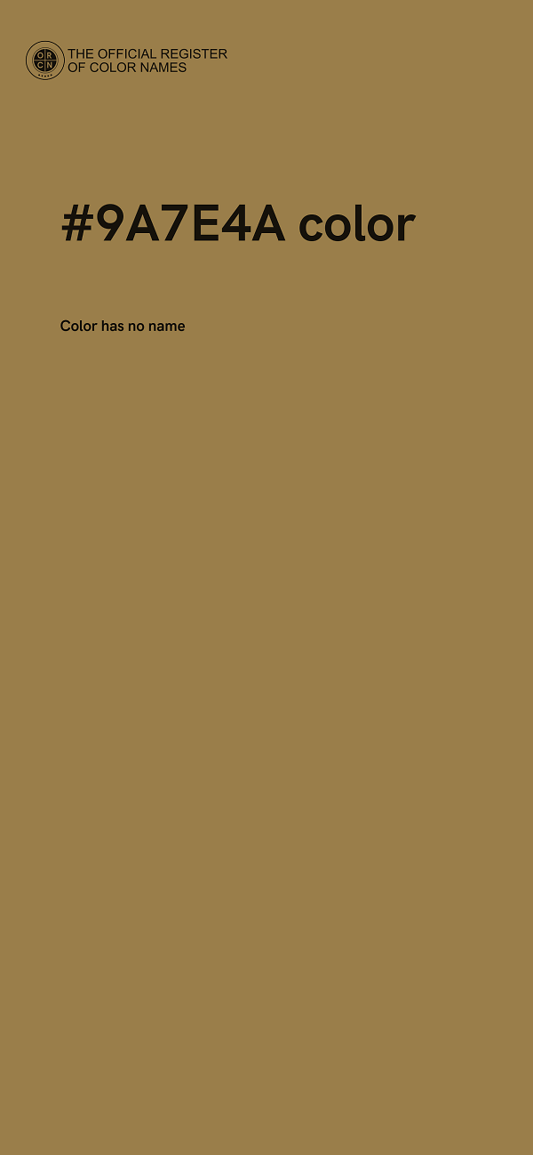 #9A7E4A color image