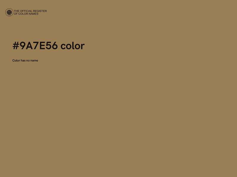 #9A7E56 color image