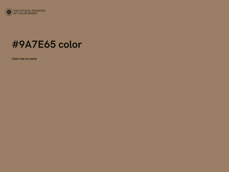 #9A7E65 color image