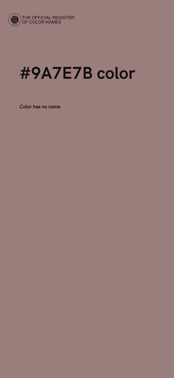 #9A7E7B color image