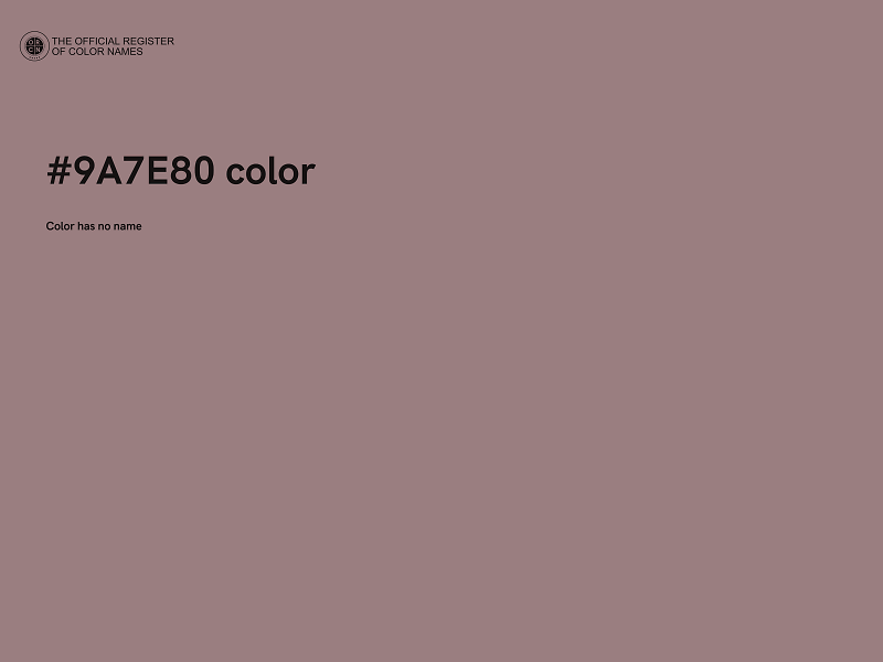 #9A7E80 color image