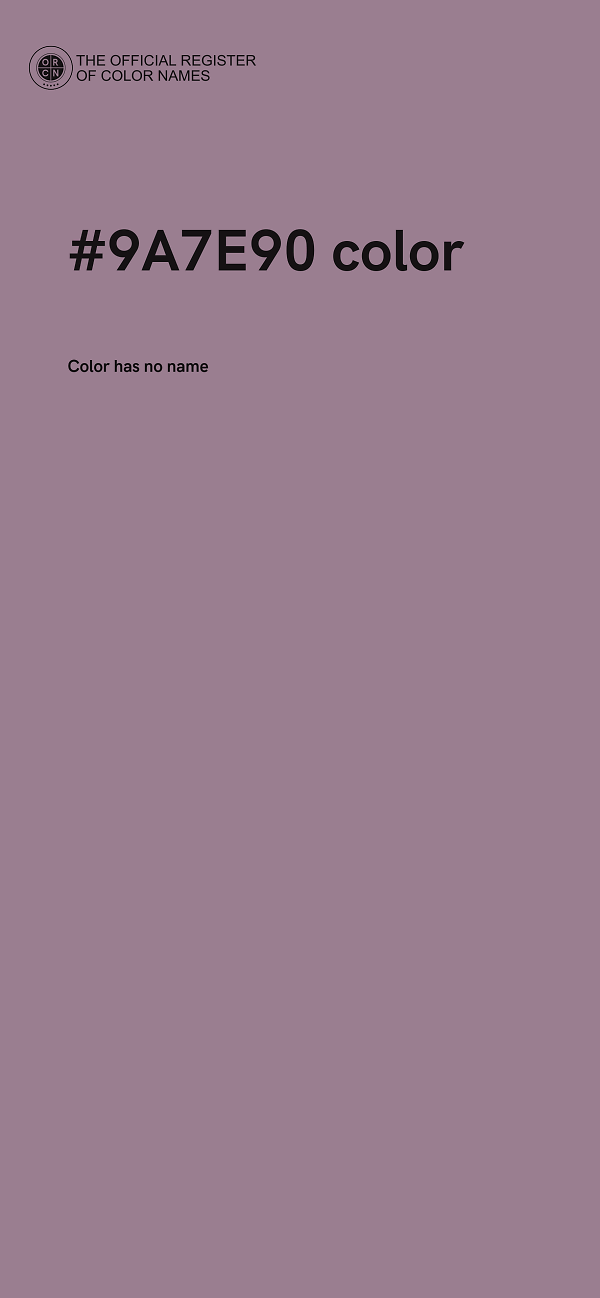 #9A7E90 color image