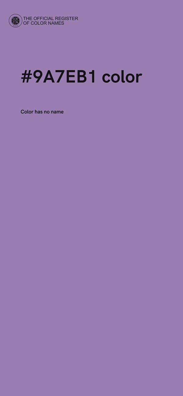 #9A7EB1 color image