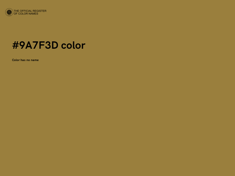 #9A7F3D color image