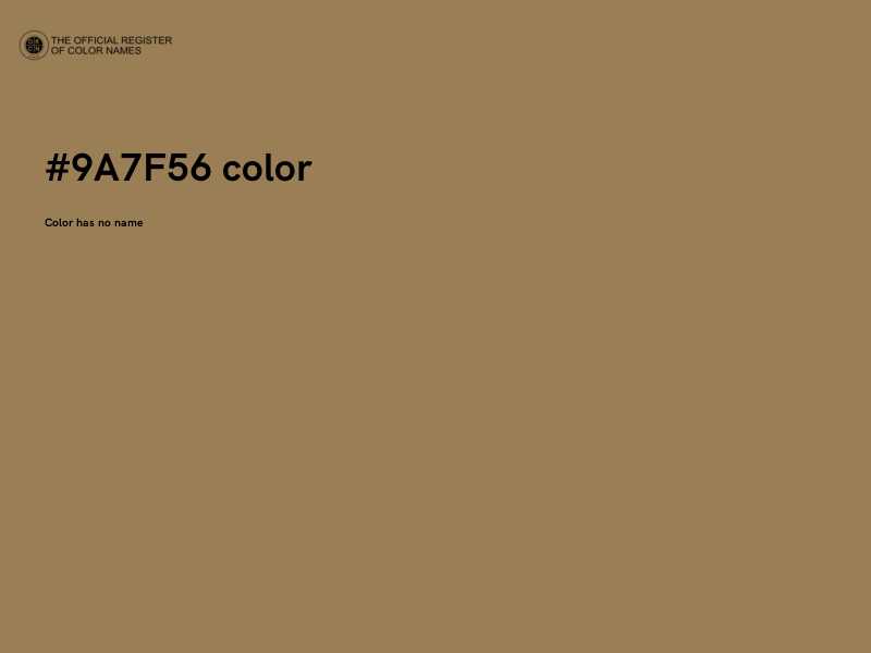 #9A7F56 color image
