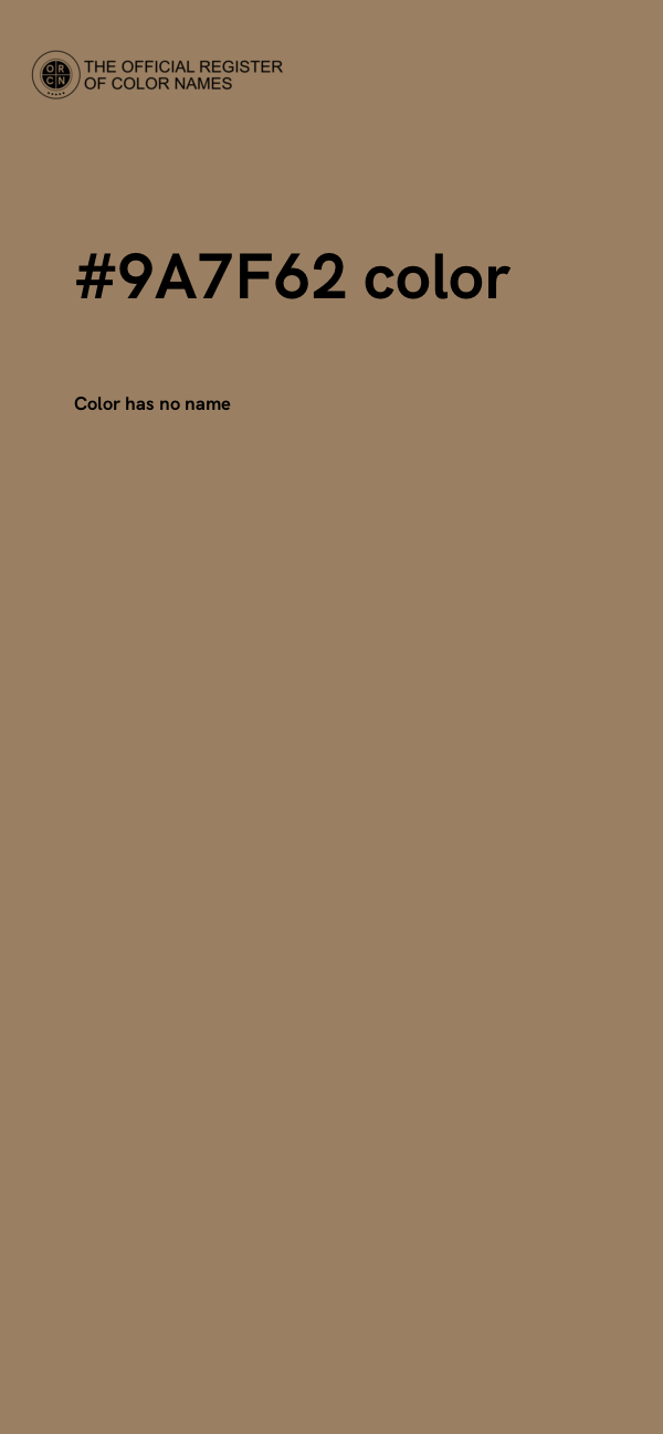 #9A7F62 color image