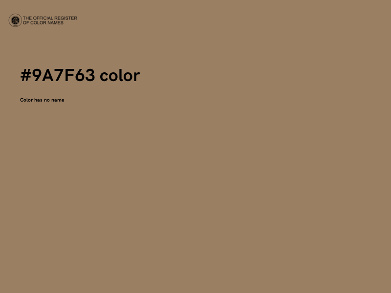 #9A7F63 color image