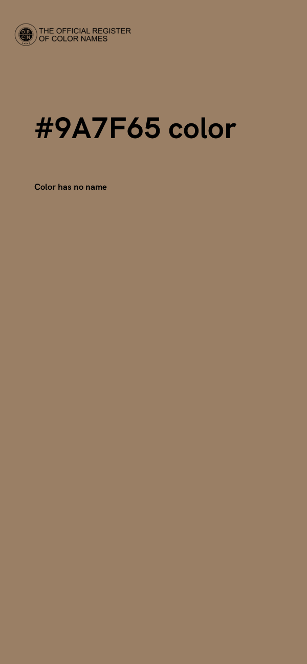 #9A7F65 color image