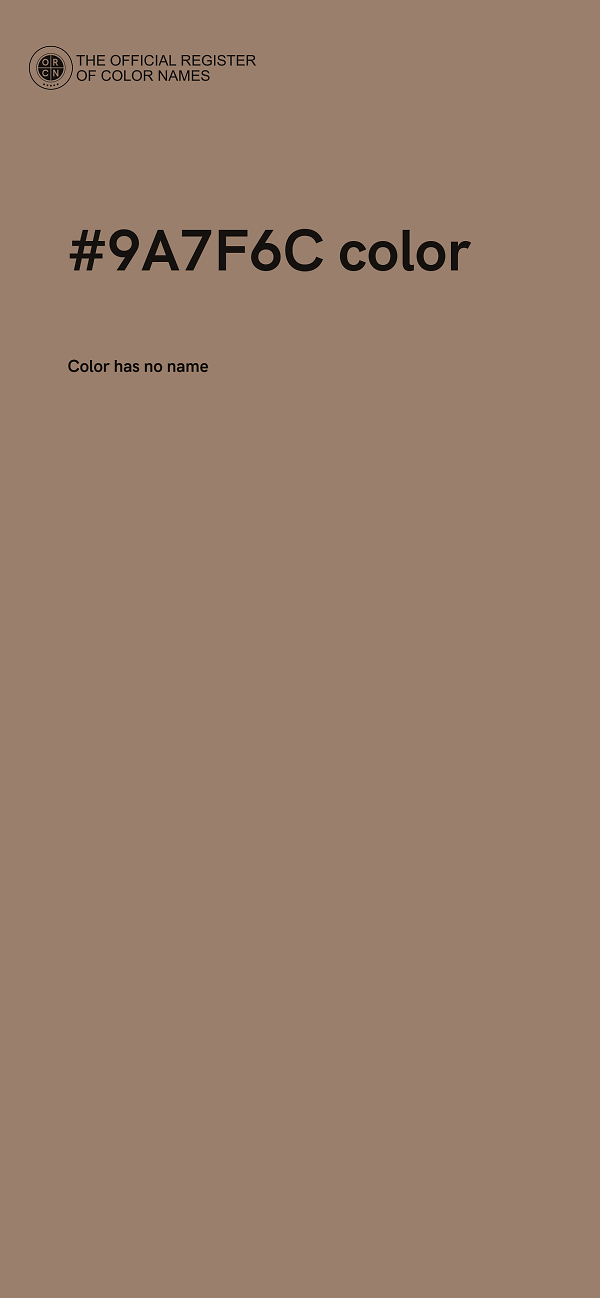 #9A7F6C color image