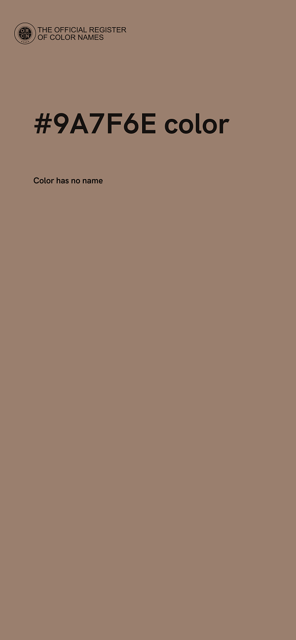 #9A7F6E color image