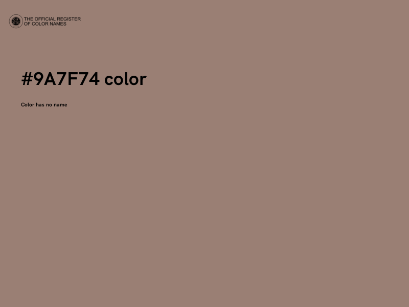 #9A7F74 color image