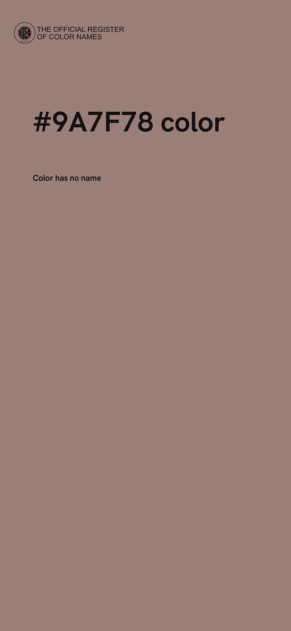 #9A7F78 color image