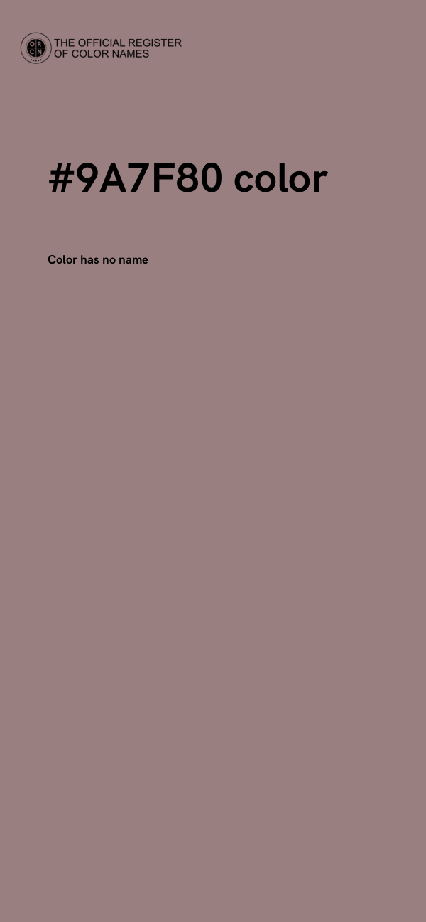 #9A7F80 color image