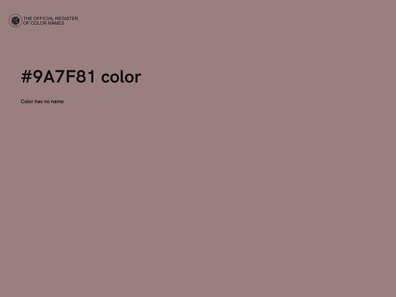 #9A7F81 color image