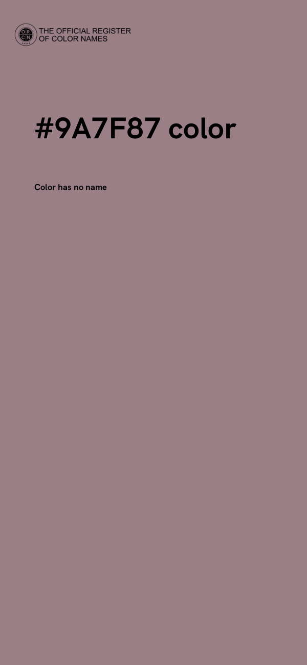 #9A7F87 color image