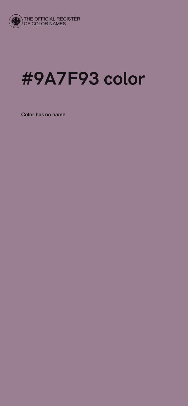 #9A7F93 color image