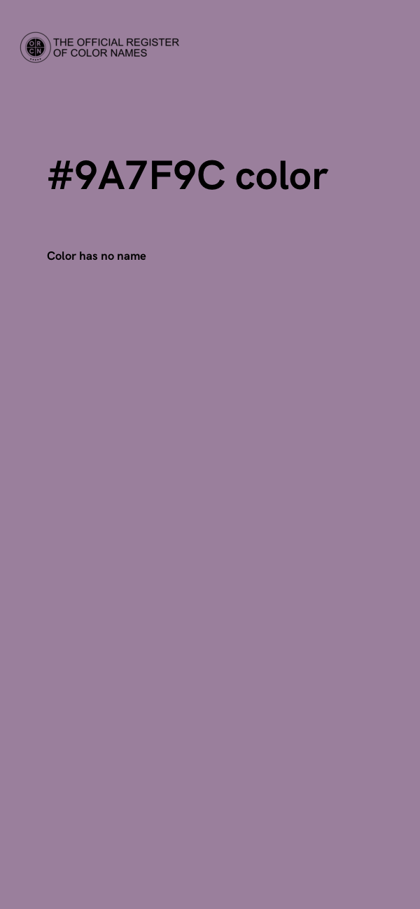 #9A7F9C color image