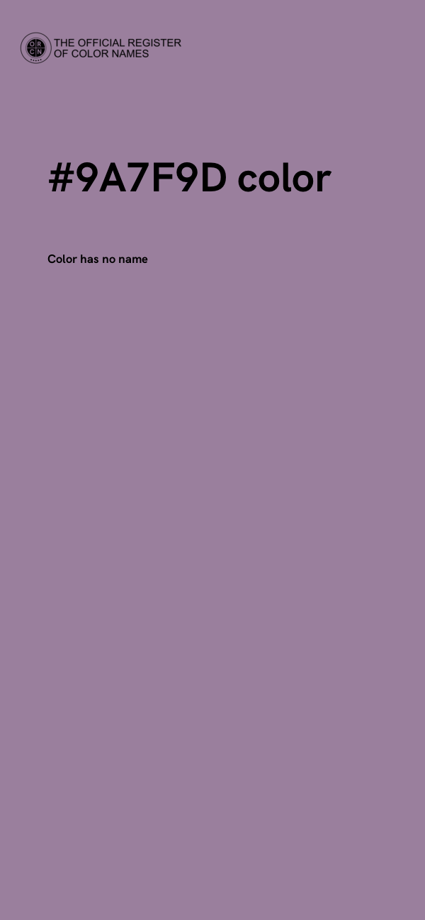 #9A7F9D color image
