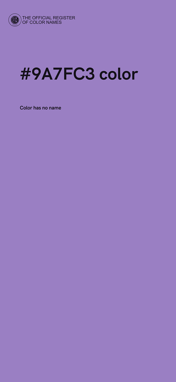 #9A7FC3 color image