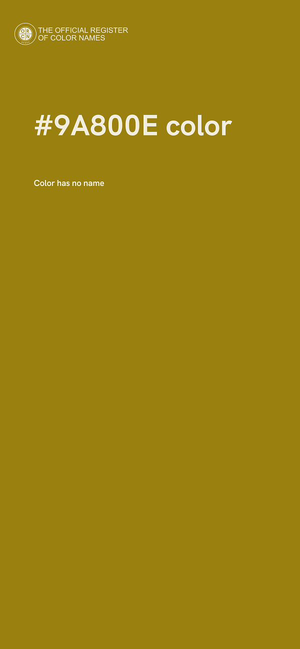 #9A800E color image