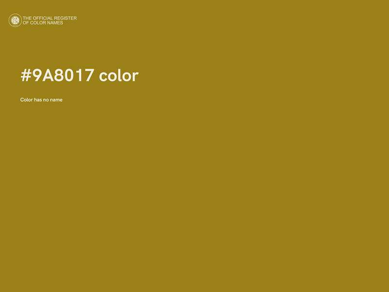 #9A8017 color image