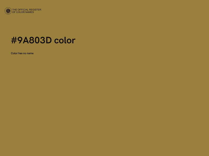 #9A803D color image