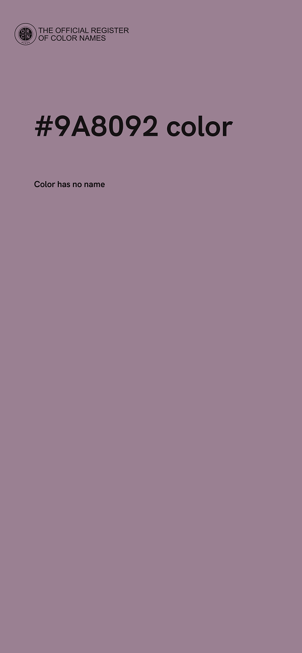 #9A8092 color image