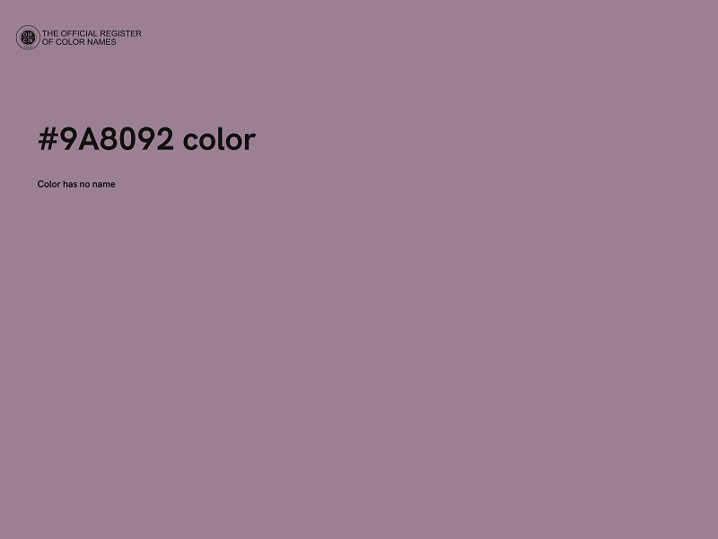 #9A8092 color image