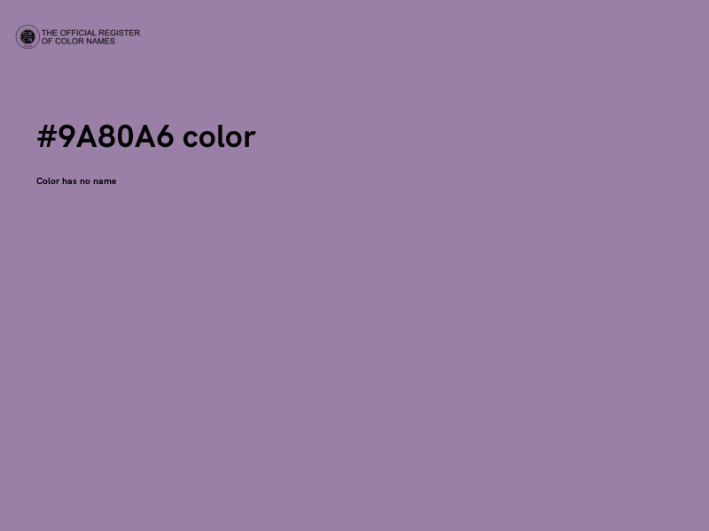 #9A80A6 color image