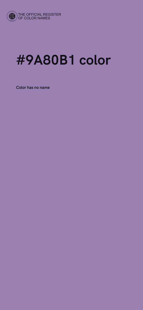 #9A80B1 color image