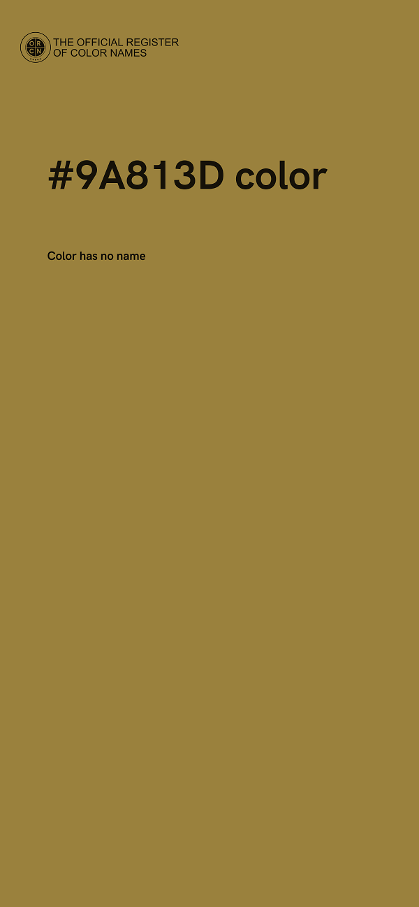 #9A813D color image