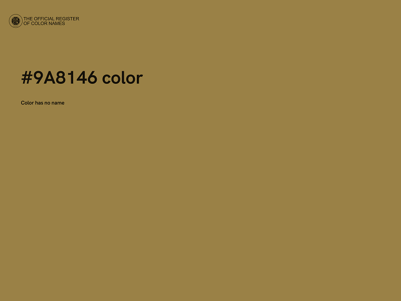 #9A8146 color image