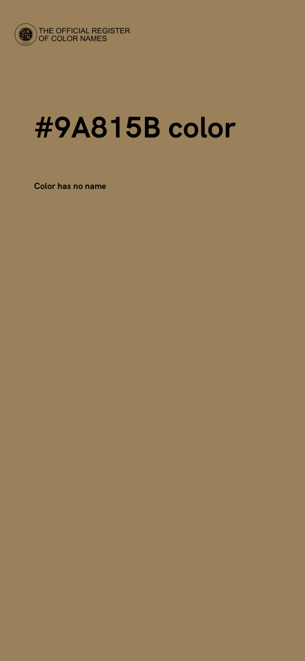 #9A815B color image