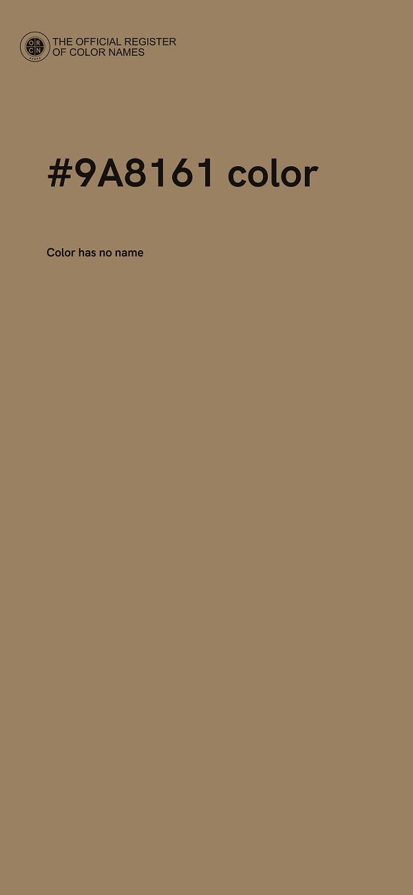 #9A8161 color image