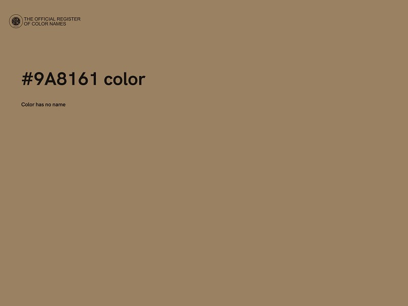 #9A8161 color image