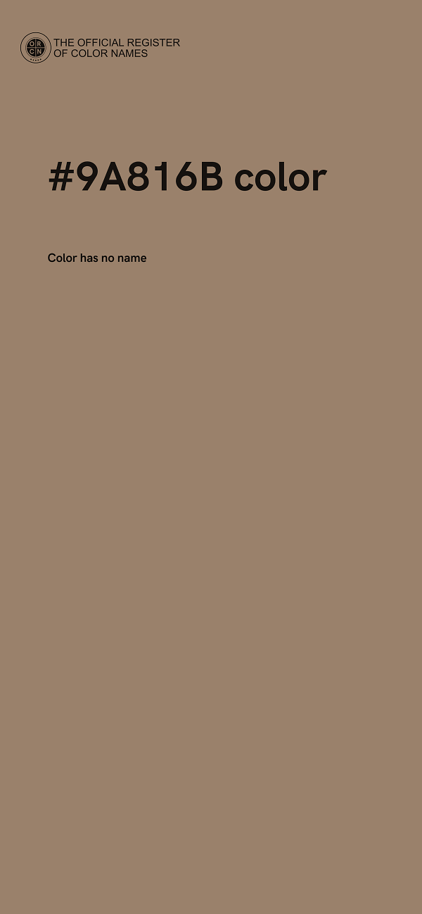 #9A816B color image