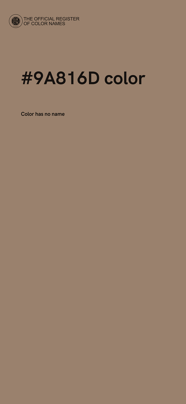 #9A816D color image
