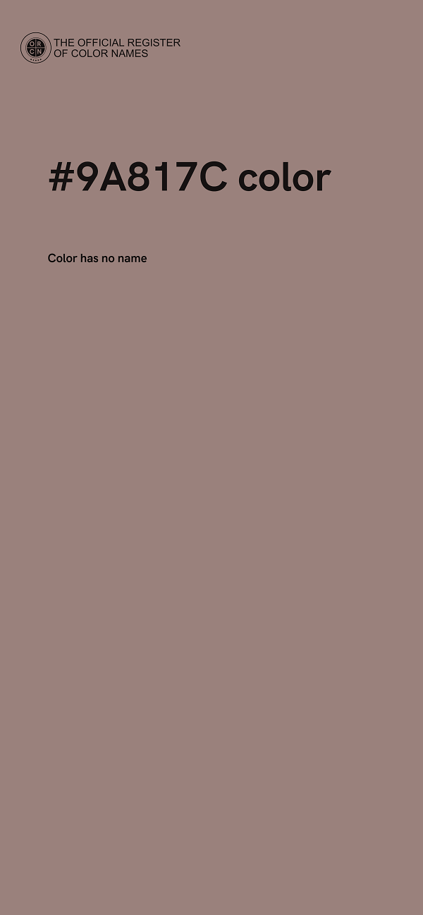 #9A817C color image