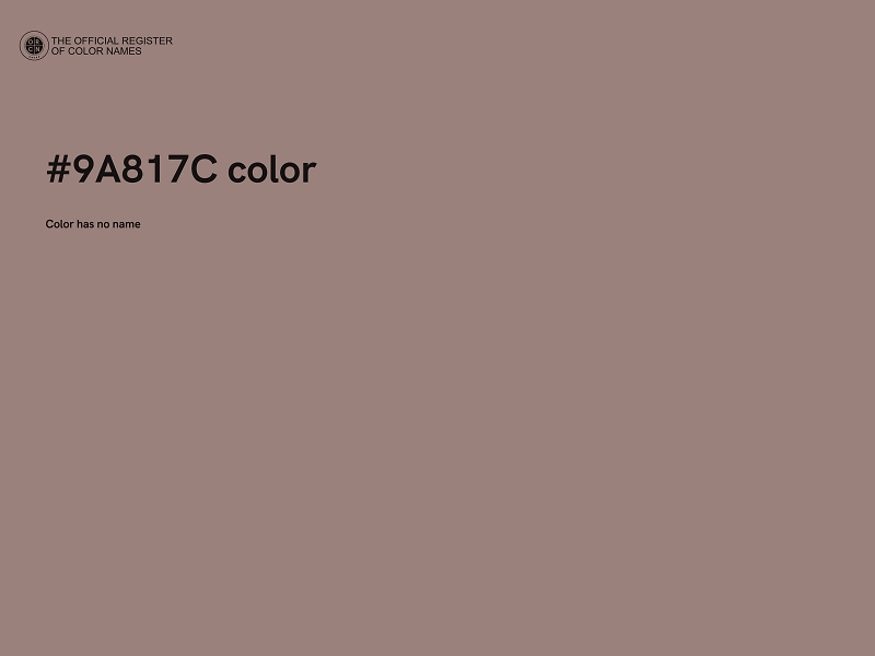 #9A817C color image