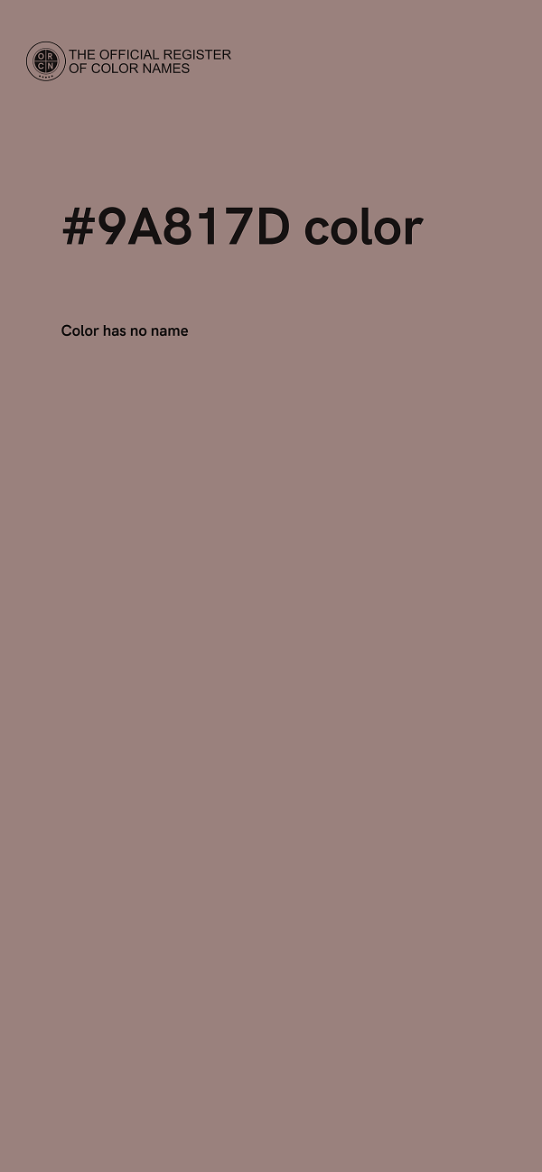 #9A817D color image